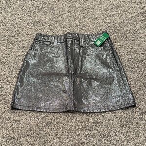 Gap Kids Girls’ Shimmering Silver Mini Skirt